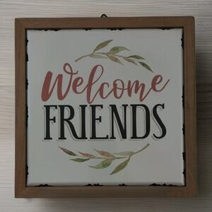 Welcome Friends Wall Art Tile by Huangyan Senheng Boho Cottage Core Country Core